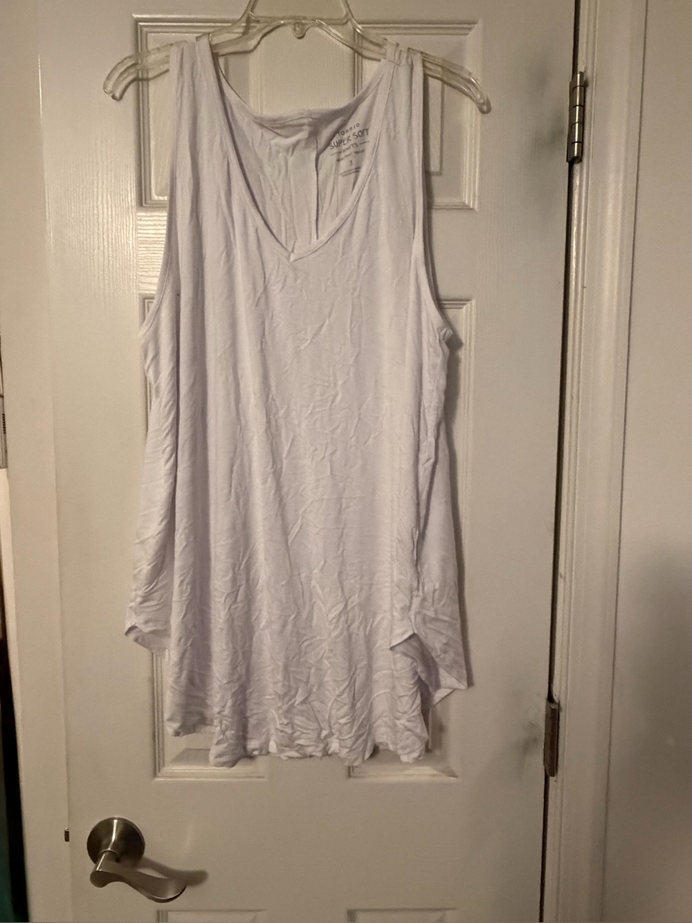 Torrid White V-Neck Relaxed Tank Top
